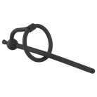 Penisplug - szilikon húgycső tágító és makkgyűrű (0,6mm) - fekete