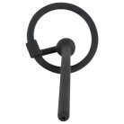 Penisplug - szilikon húgycső tágító és makkgyűrű (0,6mm) - fekete