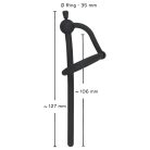 Penisplug - szilikon húgycső tágító és makkgyűrű (0,6mm) - fekete