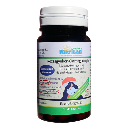 CSOMAG: NutriLAB Rózsagyökér-Ginzeng komplex 60x  + AJÁNDÉK C-vitamin