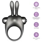 Orgie Orgasmic Bunny - vibrációs péniszgyűrű szett (fekete)