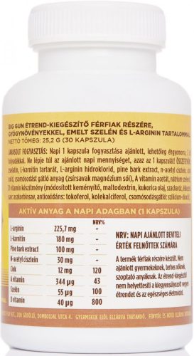 BIG GUN spermanövelő - 30 kapszula