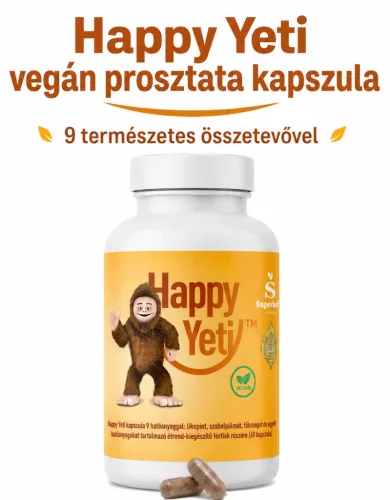 Happy Yeti férfi vizelési panaszokra 7 aktív összetevővel - 60 db kapszula