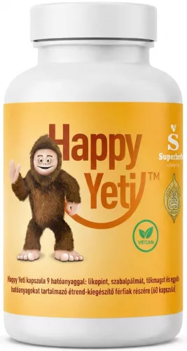 Happy Yeti férfi vizelési panaszokra 7 aktív összetevővel - 60 db kapszula