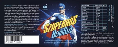 Szuperhős Hero Size méretnövelő kapszula - 60 db