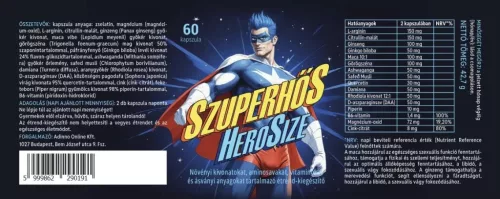 Szuperhős Hero Size méretnövelő kapszula - 60 db