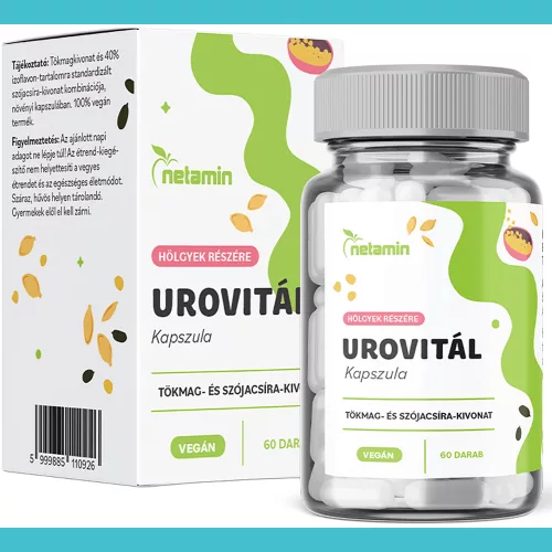 Netamin UroVitál - étrend kiegészítő kapszula inkontinenciára (60db)