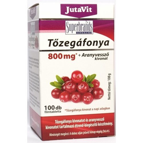 JutaVit Tőzegáfonya 800 mg + Aranyvessző kivonat - 100 db