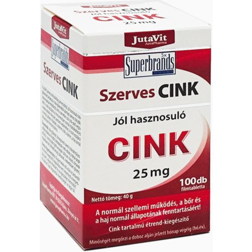 Jutavit Szerves Cink 25 mg - 100 db