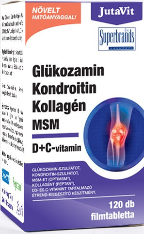 JutaVit Glükozamin Kondroitin Kollagén MSM D+C-vitamin - 120 db