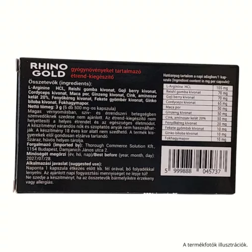 RHINO GOLD – 6 kapszula
