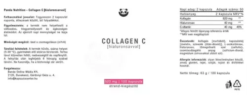 Panda Nutrition Collagen C - 100 db