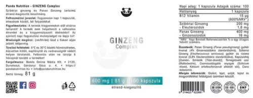 Panda Nutrition GINZENG Complex -100 db
