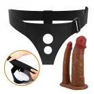 Pretty Love Keaven Harness Briefs with Double Dildos