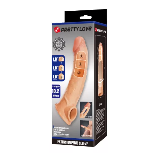 Pretty Love Extension Penis Sleeve 10,2" Flesh