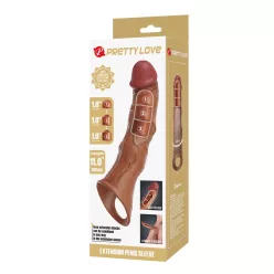 Pretty Love Extension Penis Sleeve 11" Brown