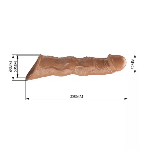 Pretty Love Extension Penis Sleeve 11" Brown