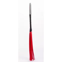 Calf Leather Handle Saddle Leather Tails Red