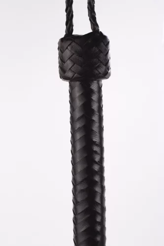 28" Kid Leather 9 Tails Flogger Black_B15O25_3