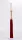 Flogger with Metallic Leather Handle and Suede Leather Tails Red 18"