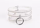 Designer Traingo Collar Made in Calf Softy Leather White