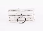 Designer Traingo Collar Made in Calf Softy Leather White
