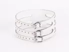 Designer Traingo Collar Made in Calf Softy Leather White