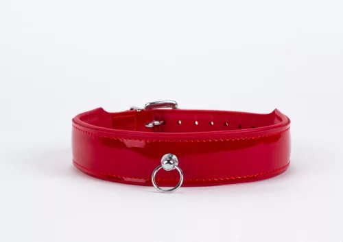 Patent Leather with Lamb Leather Backing Red