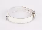 Patent Leather with Lamb Leather Backing White