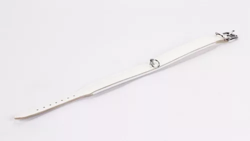 Patent Leather with Lamb Leather Backing White