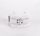 Handcuff Design Made in Calf Softy Leather White