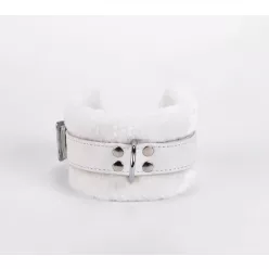 Handcuff Design Made in Calf Softy Leather White
