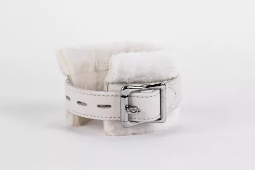Handcuff Design Made in Calf Softy Leather White