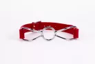 Calf Softy Leather Top and Lamb Leather Padding with Stainless Steel Mouth Piece Red