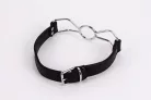 Calf Softy Leather Top and Lamb Leather Padding with Stainless Steel Mouth Piece Black