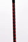 Leather Stick with Neon Strip and Nubuck Leather Top Red