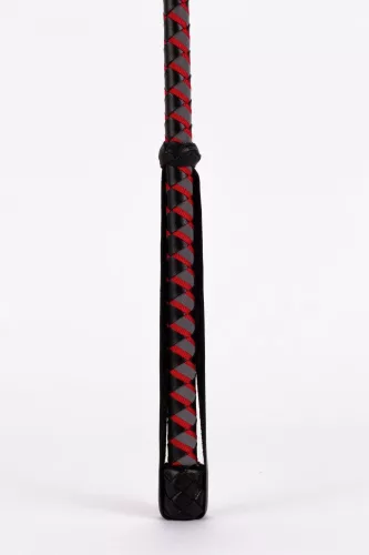 Leather Stick with Neon Strip and Nubuck Leather Top Red