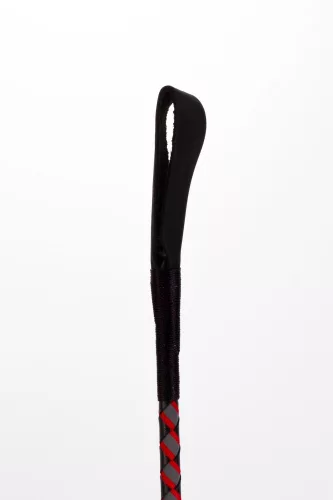 Leather Stick with Neon Strip and Nubuck Leather Top Red
