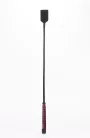 Nylon Stick with Neon Strip and Goat Kid Leather Handle Nubuck Leather Black