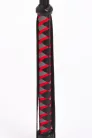 Nylon Stick with Neon Strip and Goat Kid Leather Handle Nubuck Leather Black