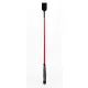 Nylon Stick with Neon Strip and Goat Kid Leather Handle Nubuck Leather Top Red