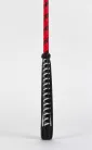 Nylon Stick with Neon Strip and Goat Kid Leather Handle Nubuck Leather Top Red