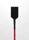 Nylon Stick with Neon Strip and Goat Kid Leather Handle Nubuck Leather Top Red