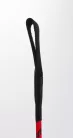Nylon Stick with Neon Strip and Goat Kid Leather Handle Nubuck Leather Top Red