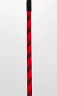 Nylon Stick with Neon Strip and Goat Kid Leather Handle Nubuck Leather Top Red