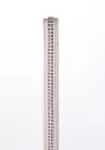 Lamb Leather Handle with 2 Rows of Small Rhinestones and Metal Chain White