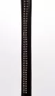 Lamb Leather Handle with 2 Rows of Small Rhinestones and Metal Chain Black