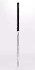 Lamb Leather Handle with 2 Rows of Small Rhinestones and Metal Chain Black