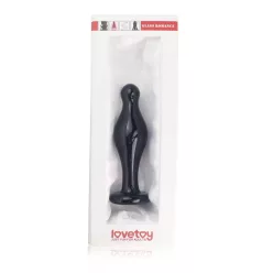 4.5" Glass Romance Anal Plug Black