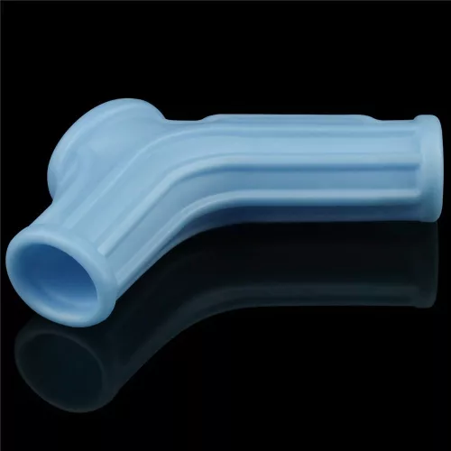 Vibrating Ridge Knights Ring with Scrotum Sleeve_B15O50_1